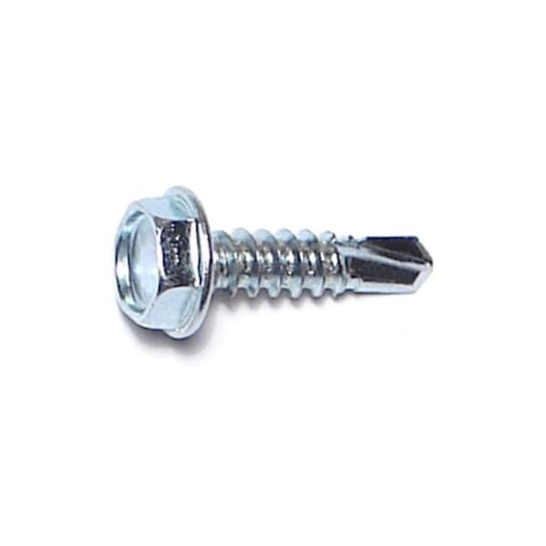 Buildright Self-Drilling Screw, #10 x 3/4 in, Zinc Plated Steel Flange Hex Head External Hex Drive, 860 PK 09818 - main
